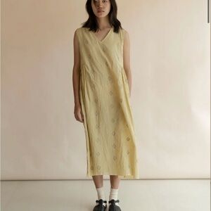 NWT Runaway Bicycle Nia dress in “Jamdani,” XS, 100% handloom cotton, handwoven
